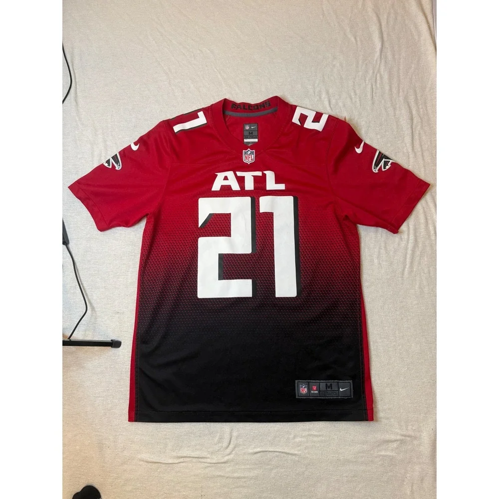 Nike Jersey Mens M Red Atlanta Falcons Todd Gurley II 21 NFL Football Gradient